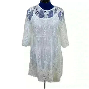 🆕NWT Lucy Paris Shift Dress With Lace Overdress